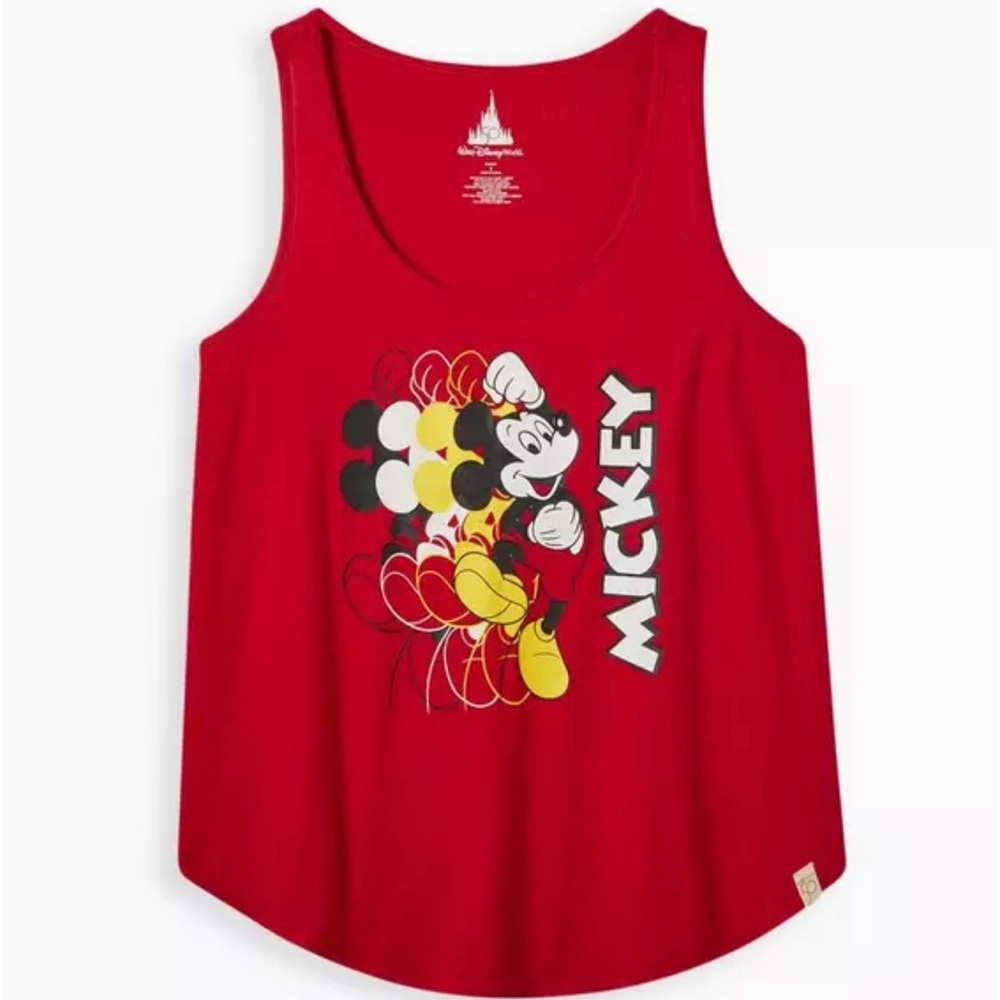 NWT Torrid Disney Mickey Mouse Red Tank Top 50th anniversary 0 0x plus size